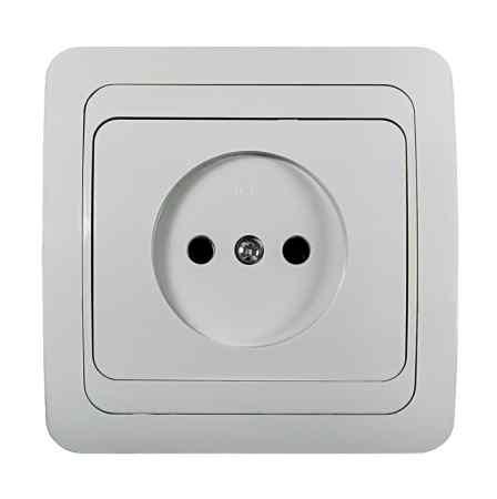 2022-W Розетка 1ая СП CLASSICO белая IN HOME (2110)