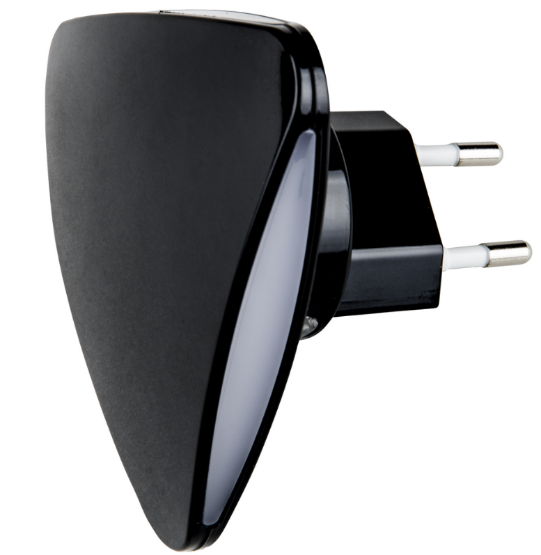 Ночник с фотосенсором (день-ночь). Черный. ТМ Uniel DTL-320 Треугольник/Black/Sensor