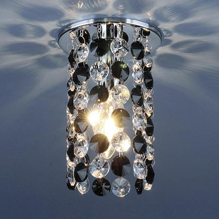 Точечный светильник Elektrostandard 209 хром/черный/прозрачный (CH/BK/Clear) Strotskis