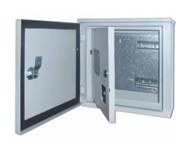 30410DEK Корпус мет. учетный нав. 300х310х150, 1-фазный, 12 мод., IP54, ЩРУН-1/12 DEKraft