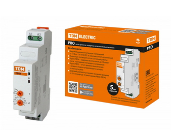 Реле времени РВО4-ВЫКП-0,1с/10мин-8А-24/230В-DIN (зад.выкл.-без пит., 0,1с-10мин, 24-230В AC/DC) TDM