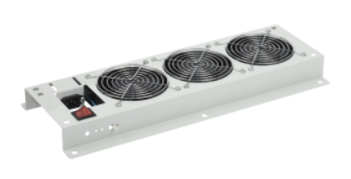 Вентиляторная панель с выключателем 2 модуля серая ITK