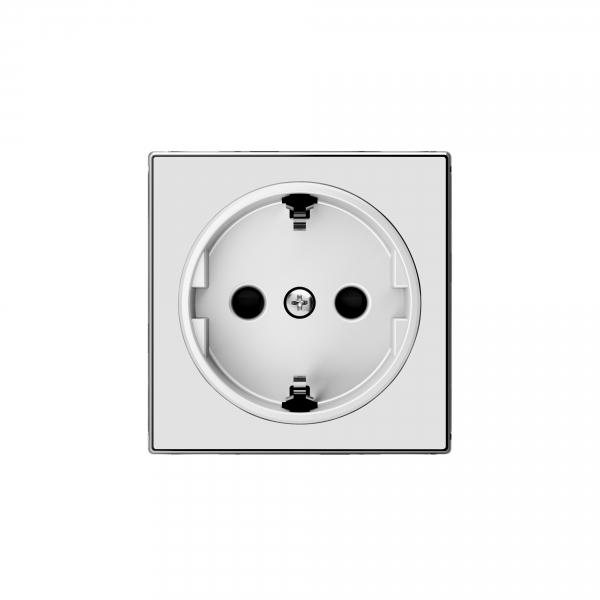 ABB Накладка для розетки SCHUKO, серия SKY, цвет стекло белое /2CLA858800A2101/