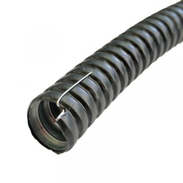 Металлорукав в ПВХ-изоляции МРПИнг  16 черный /с протяжкой/ (50м/уп.) ЗЭТА (кратно 50)