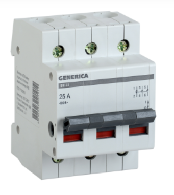 Выключатель Нагрузки  3П  63А  GENERICA  ВН-32