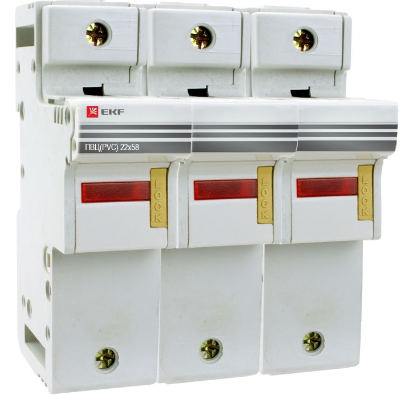 Предохранитель-разъединитель для ПВЦ 22x58 3P (с индикацией) EKF PROxima