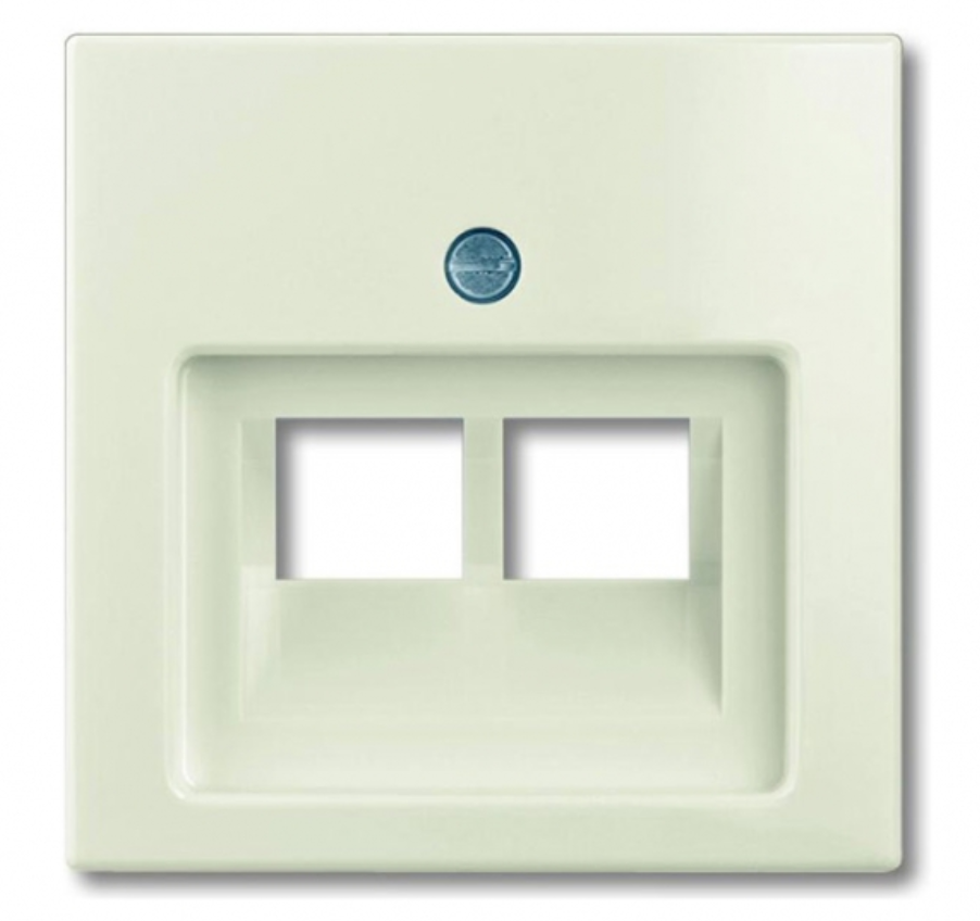 ABB  Basic55  Слоновая Кость Плата Центральная для коммуникационной розетки UAE 2-местная 1753-0-0097/2CKA001753A0097/